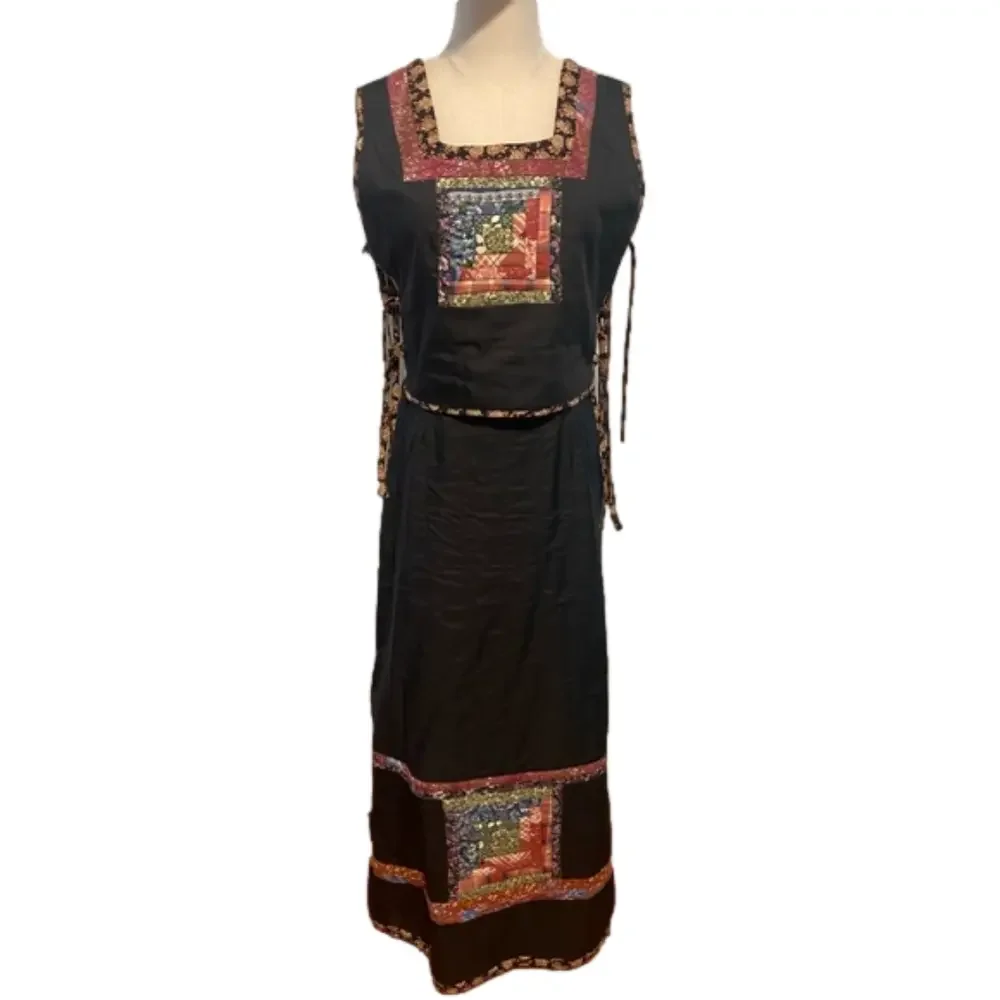 60s -70s MOUNTAIN ARTISANS COTTAGECORE PATCHWORK TOP & MAXI SKIRT MCM VTG EUC S - Picture 5 of 16